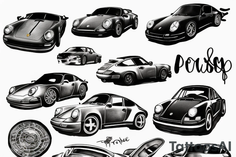 porsche 911 tattoo idea