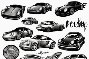 porsche 911 tattoo idea