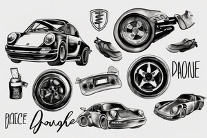 porsche 911 tattoo idea