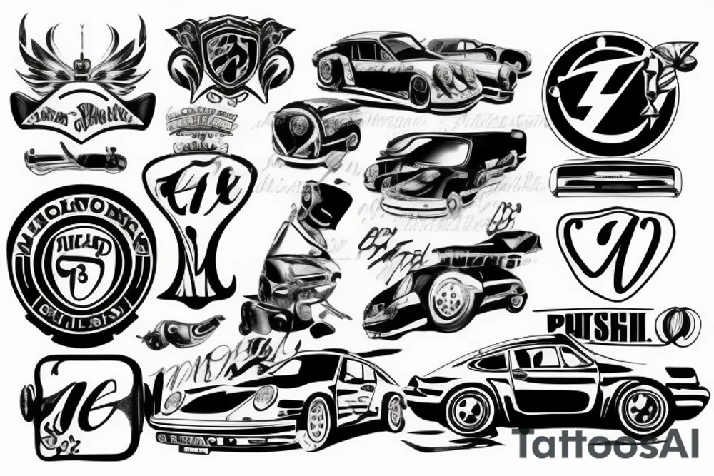 porsche 911 tattoo idea