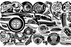 porsche 911 tattoo idea