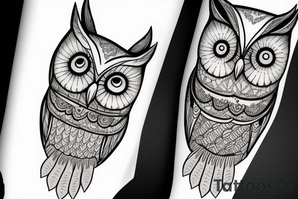 forearm owl tattoo idea
