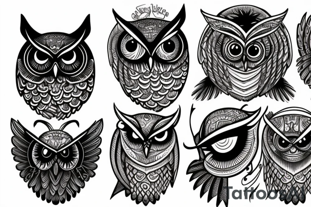 forearm owl tattoo idea