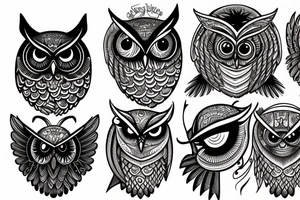 forearm owl tattoo idea