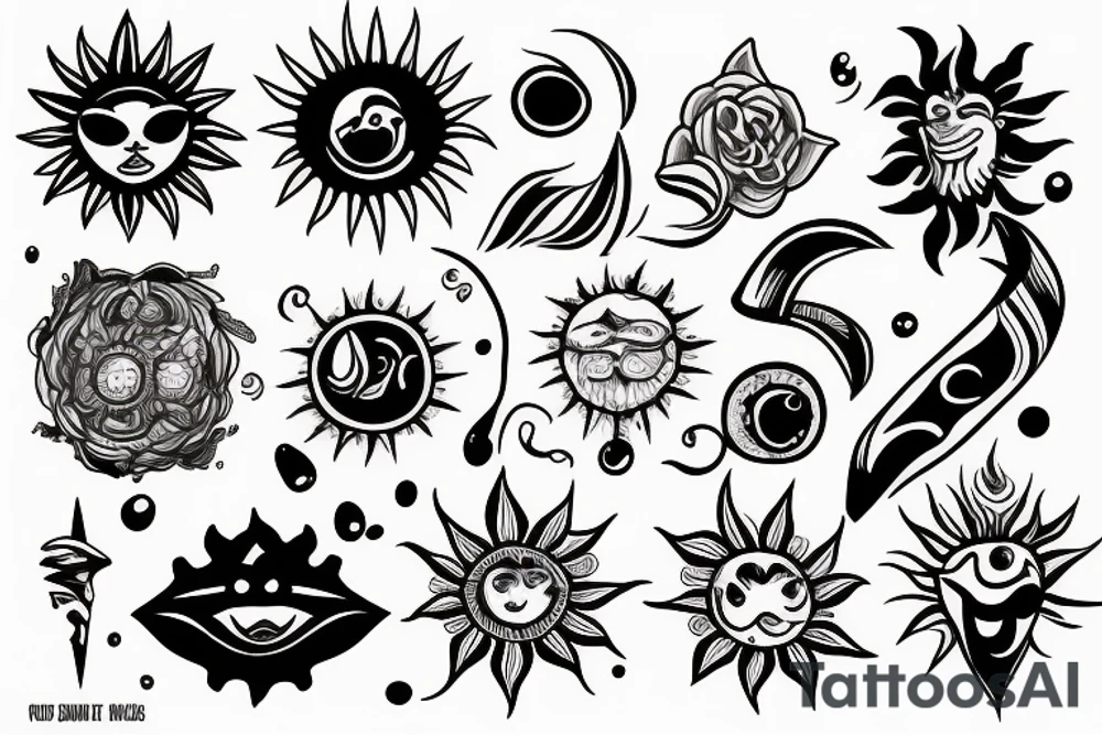 sun
forearm tattoo idea