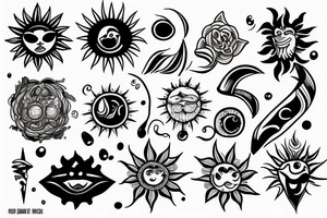 sun
forearm tattoo idea