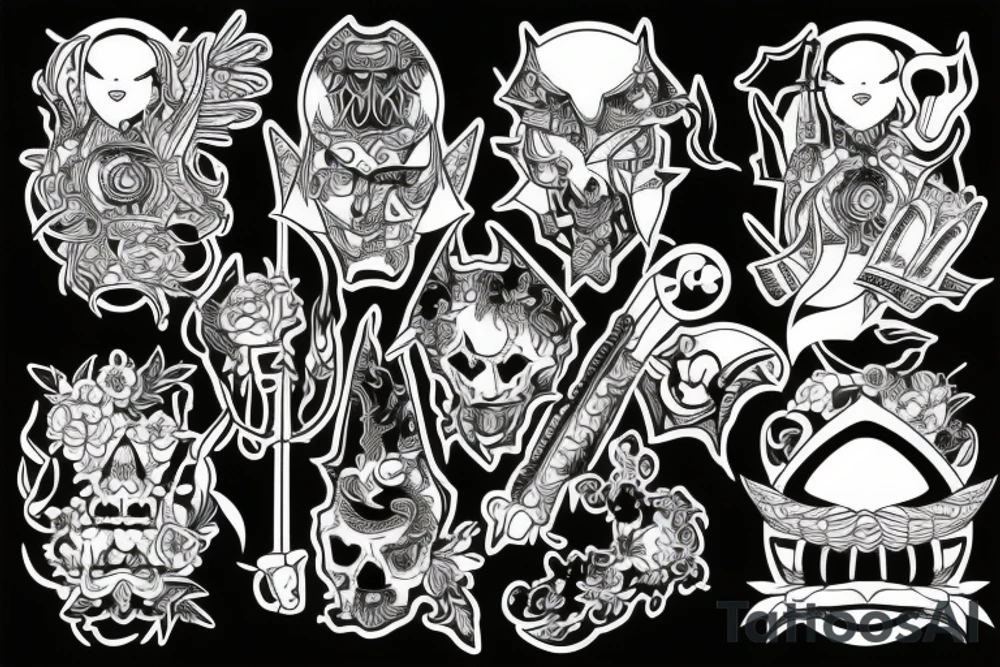 katana straight tattoo idea