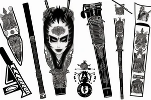 katana straight tattoo idea
