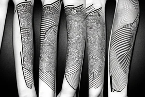 katana straight sharp long tattoo idea