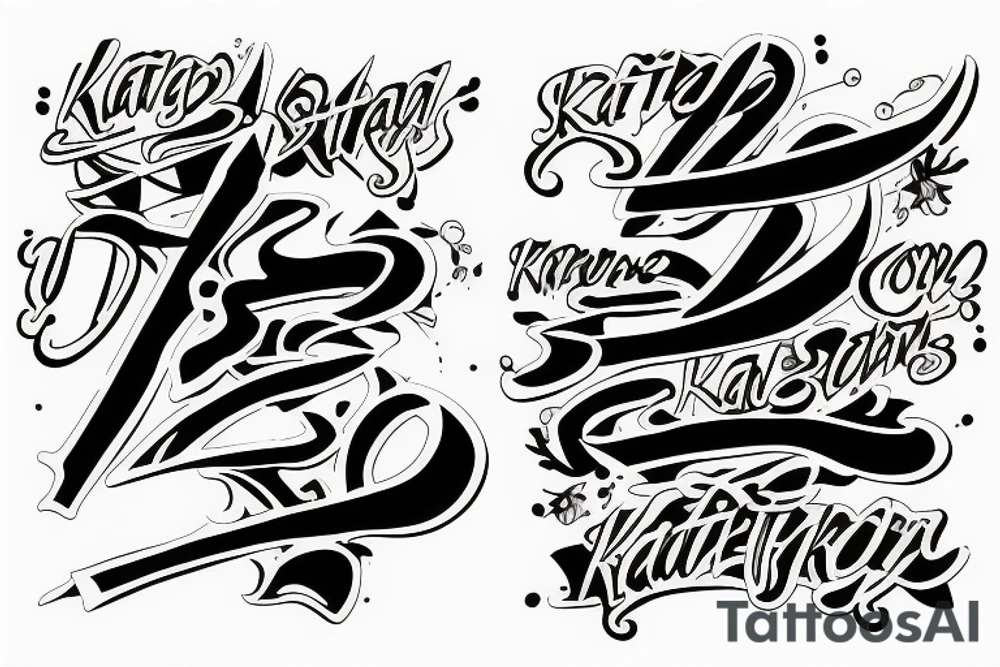 katana straight sharp long tattoo idea