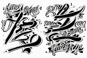katana straight sharp long tattoo idea