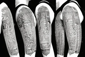 katana samurai style tattoo idea