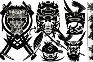 katana samurai style tattoo idea