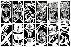katana samurai style tattoo idea