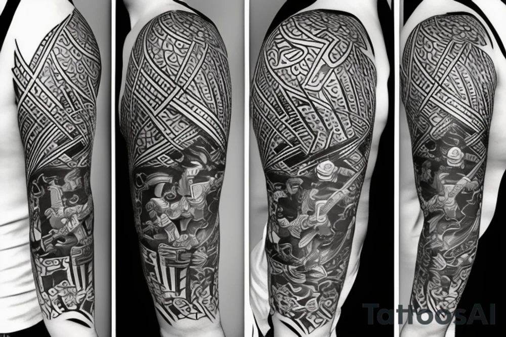 katana samurai style tattoo idea
