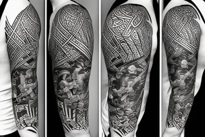 katana samurai style tattoo idea