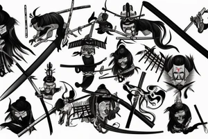katana samurai style tattoo idea