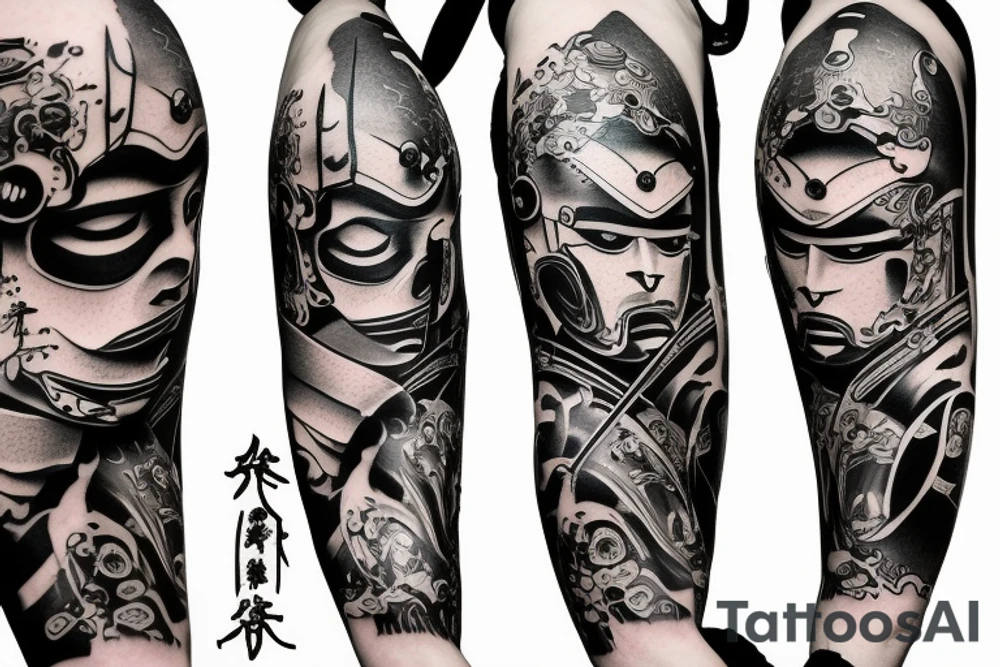katana samurai style tattoo idea