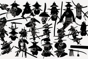 katana samurai style tattoo idea