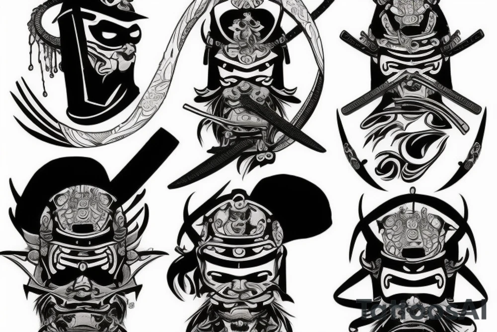 katana samurai style tattoo idea