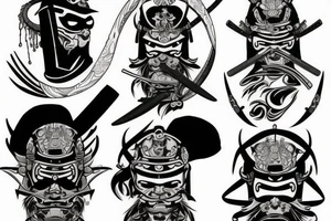 katana samurai style tattoo idea