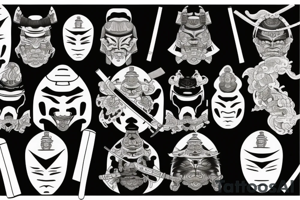 katana samurai style tattoo idea