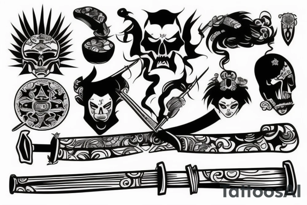 katana tattoo idea