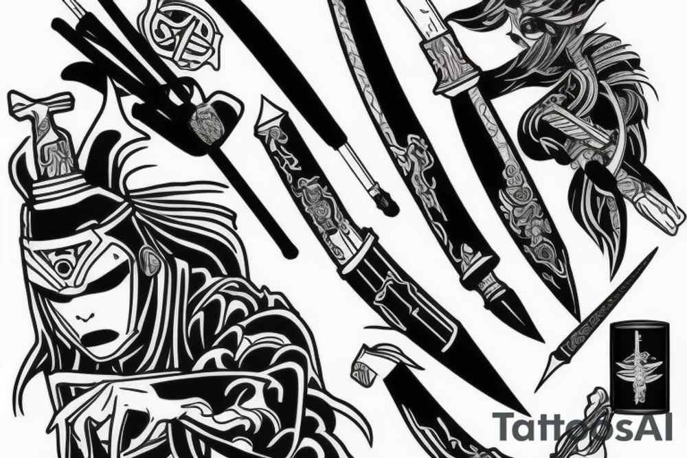 katana akatsuki tattoo idea