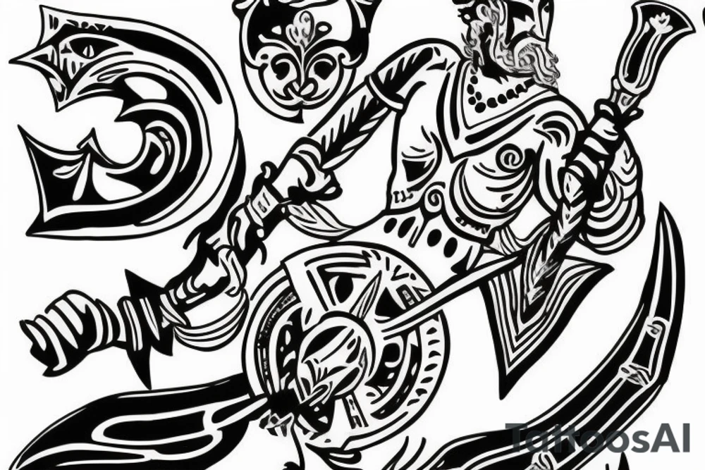 gladiator mercury tattoo idea