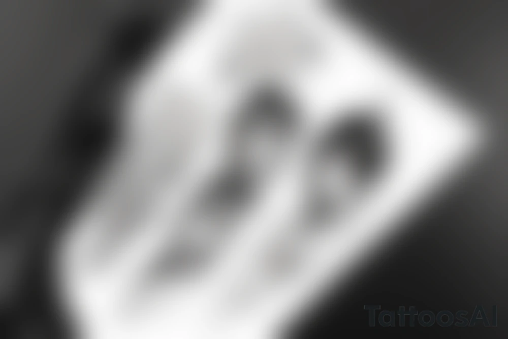 blackwork girl animestyle tattoo idea