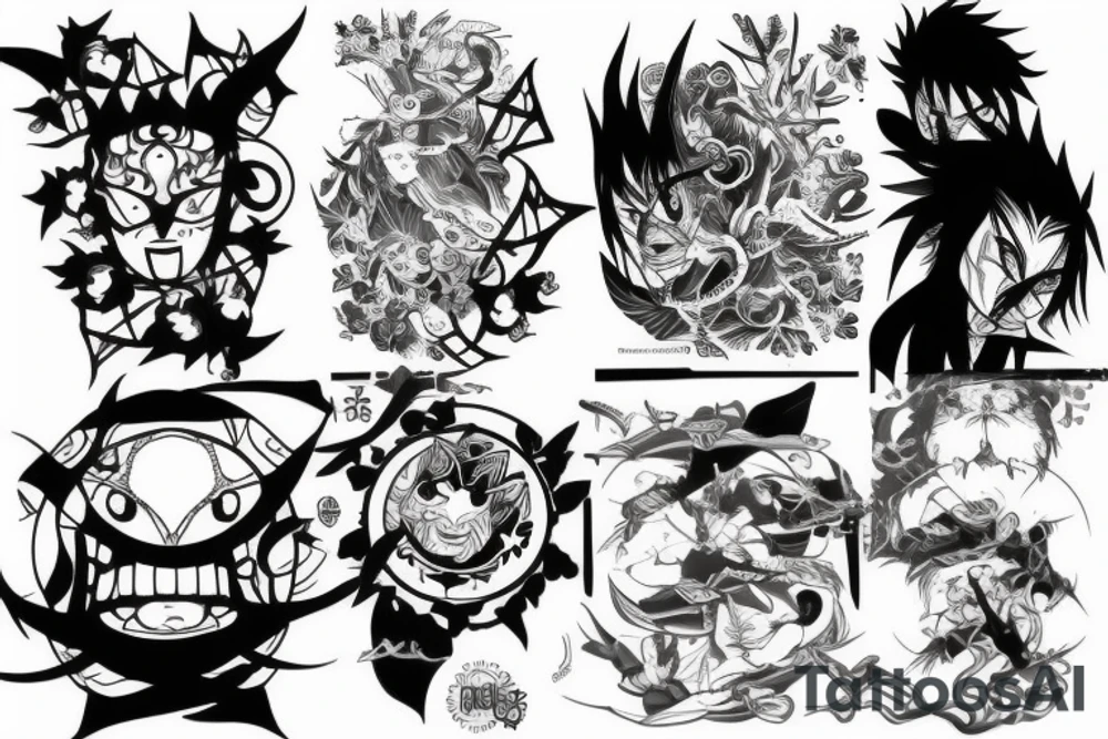 blackwork star tattoo idea