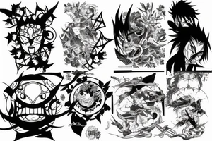 blackwork star tattoo idea