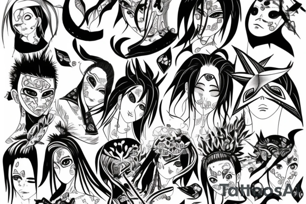 blackwork star tattoo idea