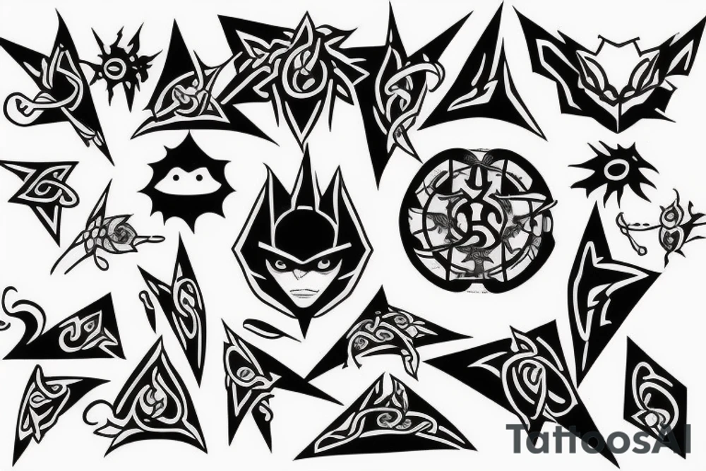 blackwork star tattoo idea