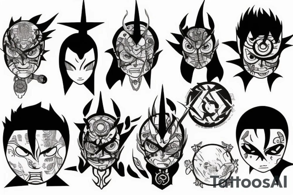 blackwork star tattoo idea