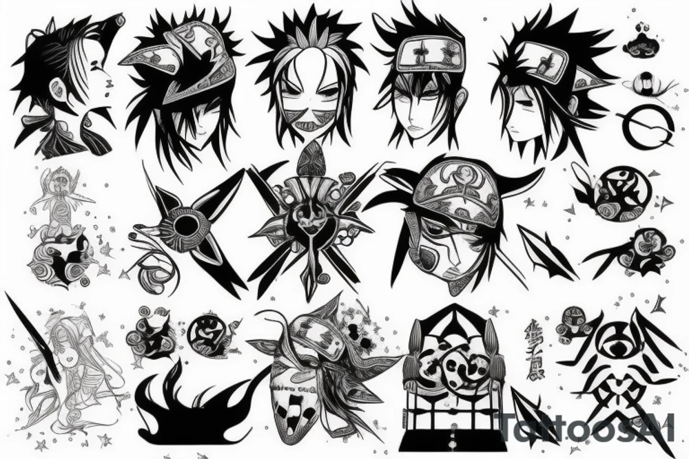 blackwork star tattoo idea