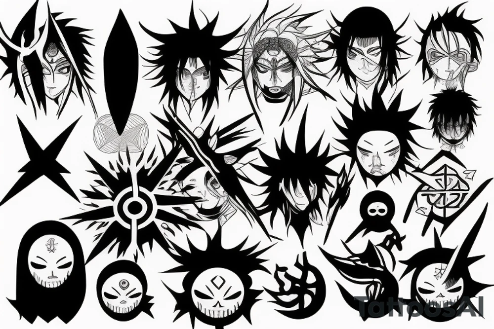 blackwork star tattoo idea