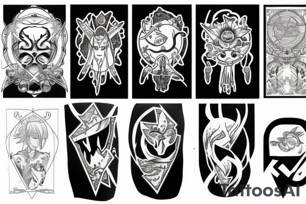 blackwork star tattoo idea