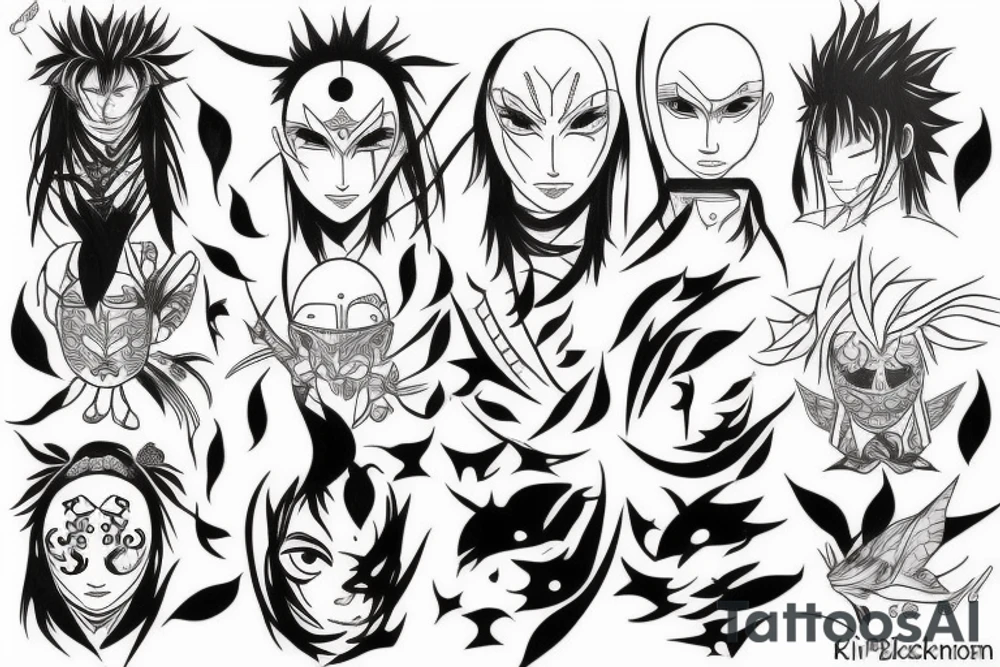 blackwork star tattoo idea