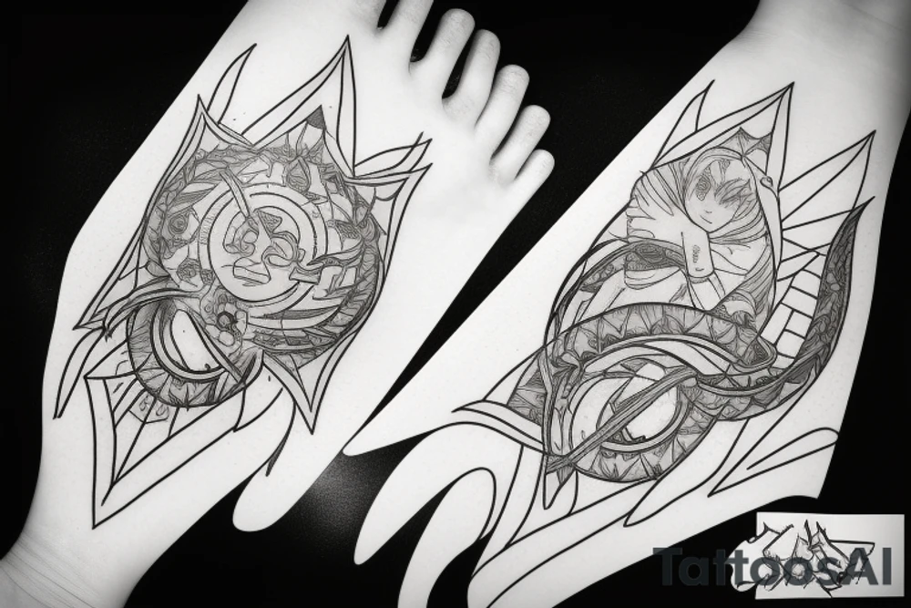 blackwork star tattoo idea