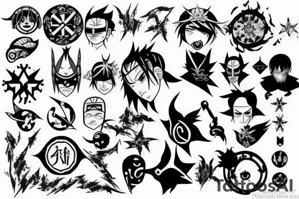 blackwork star tattoo idea