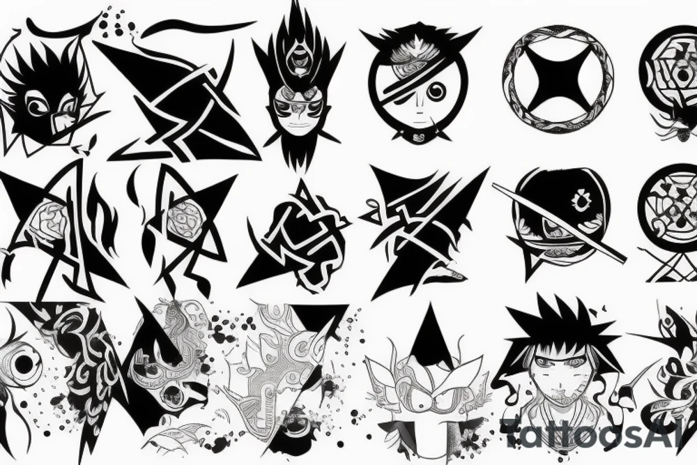 blackwork star tattoo idea