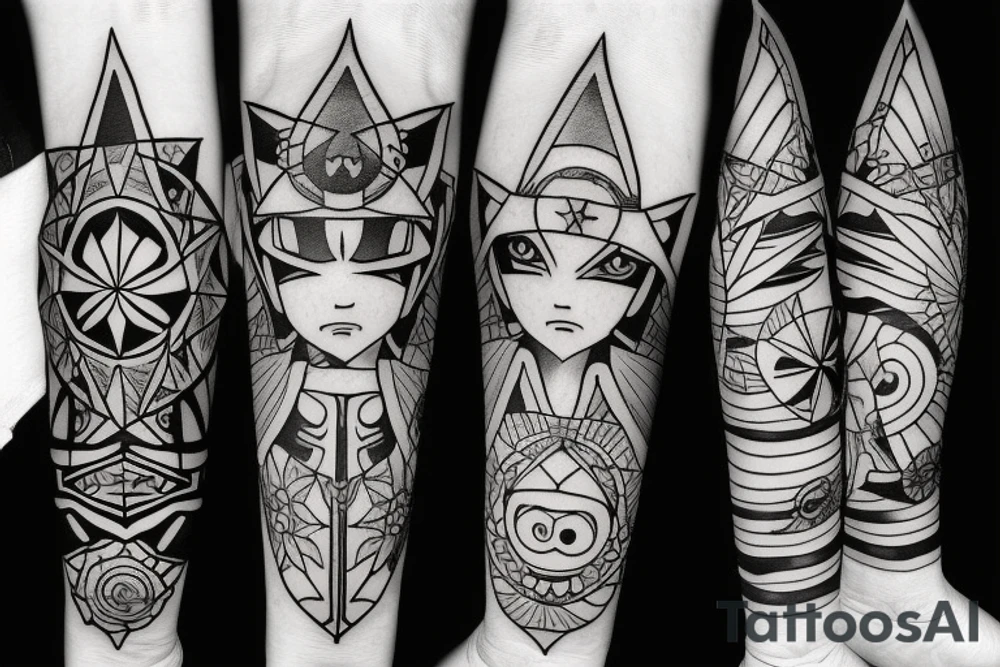 blackwork star tattoo idea