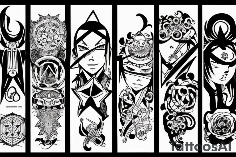 blackwork star tattoo idea