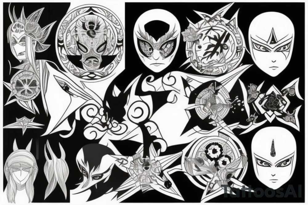 blackwork star tattoo idea