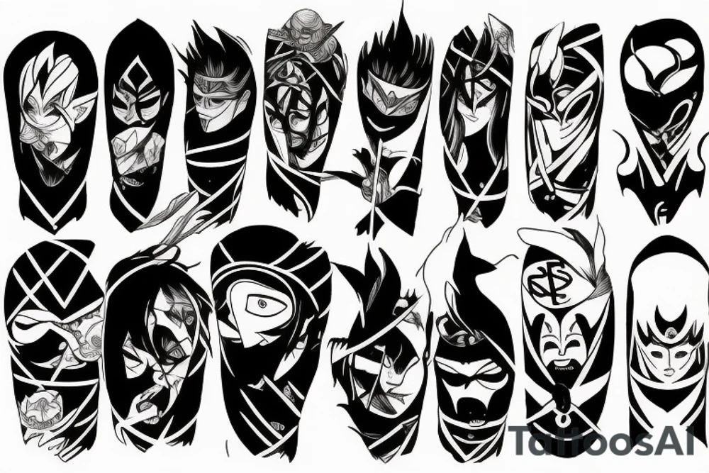 blackwork star tattoo idea