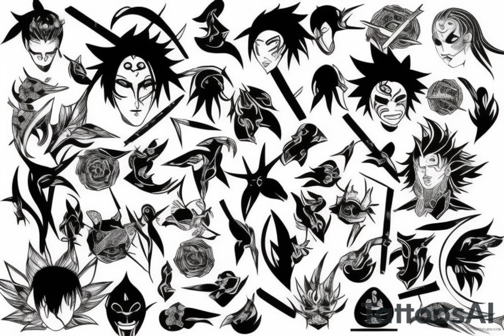 blackwork star tattoo idea