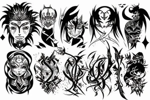 blackwork star (multiple variations, not too big) tattoo idea