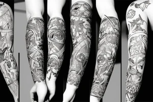 blackwork star (multiple variations, not too big) tattoo idea