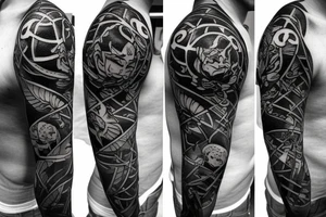 blackwork star (multiple variations, not too big) tattoo idea
